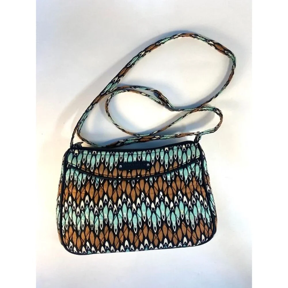 Vera Bradley RETIRED 2015 Sierra Stream Little Crossbody Handbag Shoulder Bag - Picture 6 of 11